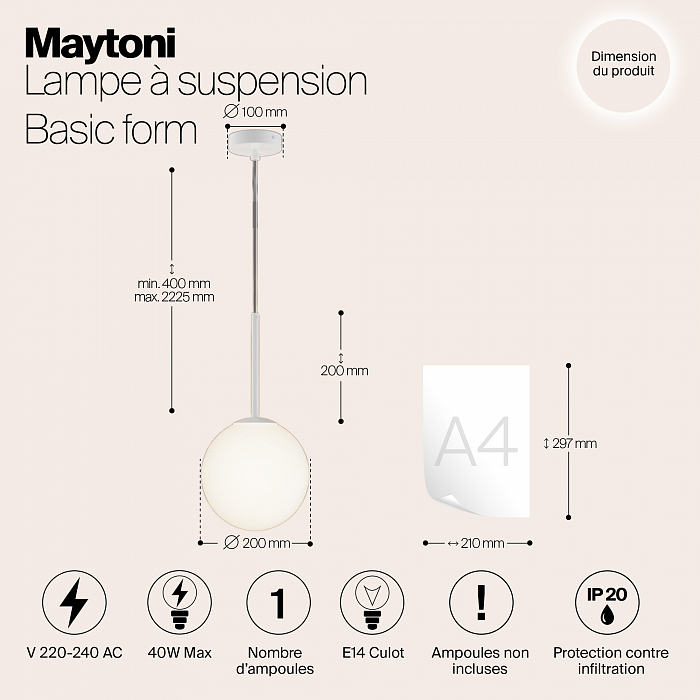 Светильник Maytoni MOD321PL-01W1